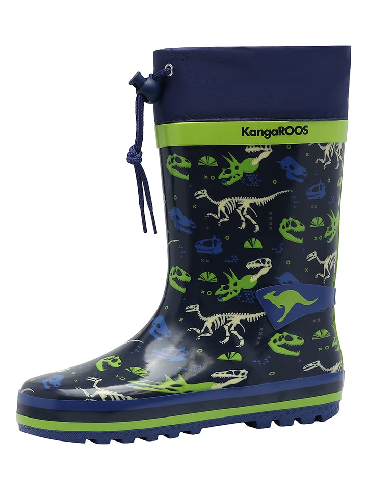 Kangaroos Gummistiefel "K-Rain" in Dunkelblau/ Grün - 32