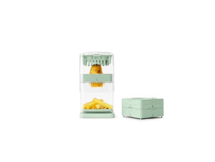Brabantia TASTY+ Groentesnijder Roestvrijstalen groentesnijder met drie verwisselbare messen Ergonomisch ontwerp 5 jaar garantie Jade Green