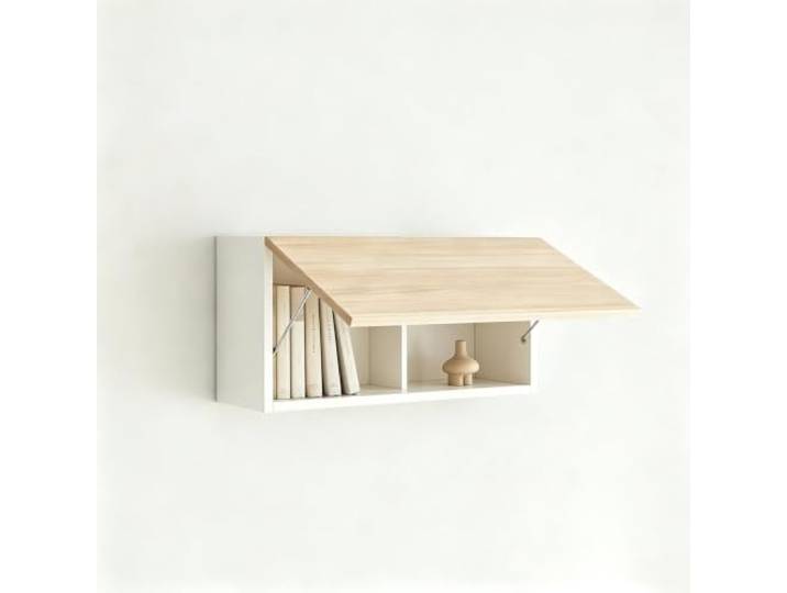 PEIVYRBCGA Wandschrank mit Tür Holz Aufbewahrung 4 Größen 60 80 100 120cm Wandschrank aus Holz für Badezimmer und Küche(D,80cm/31.4in)