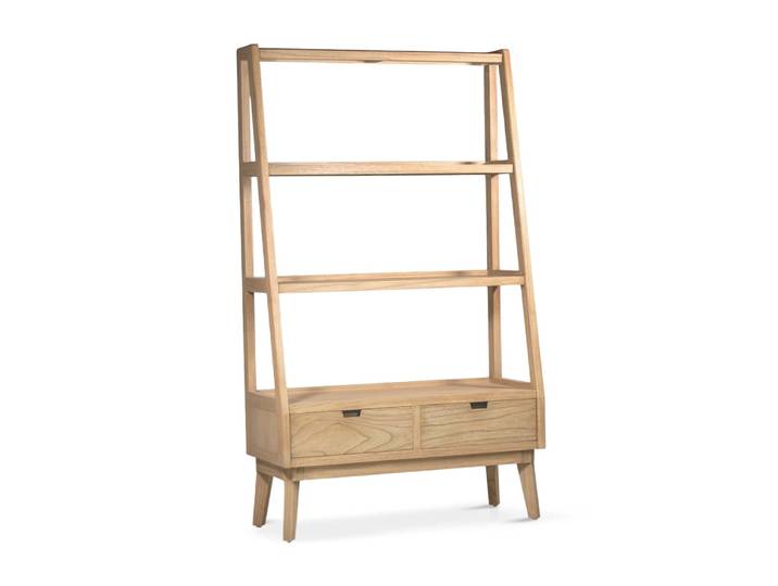 Bibliothèque en bois beige L 100 cm