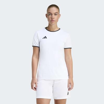 Fußballtrikot ADIDAS PERFORMANCE "ENTRADA26 TRIKOT", Damen, Gr. XXL, weiß (weiß, schwarz), Obermaterial: 100% Polyester, Rundhals, Trikots Fußballtrikot