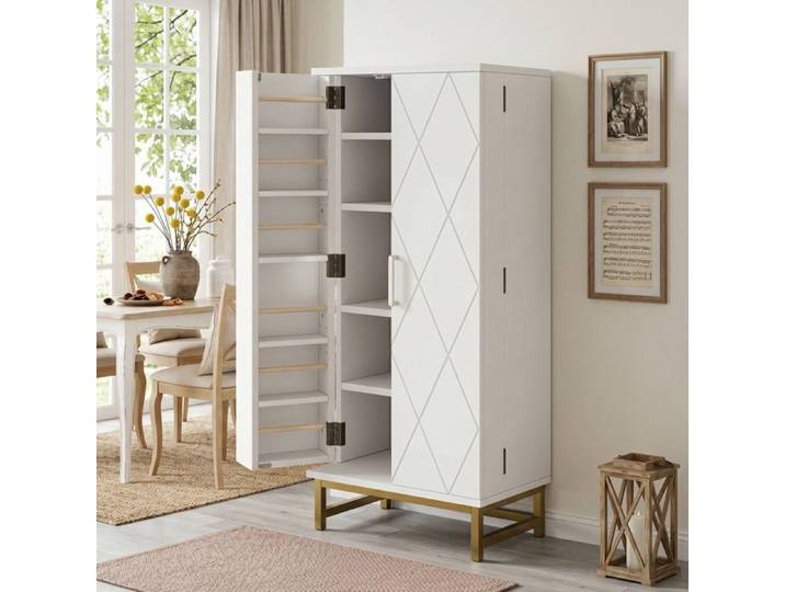 Armoires de cuisine Adaptées pour les petites pièces du salon ou de la salle à manger Blanc Planchettes Armoires de rangement