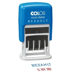Colop Datumstempel Mini-Dater »S 160/L Bezahlt« mehrfarbig