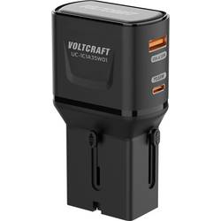 VOLTCRAFT UC-1C1A35W01 Reiseladeadapter 18 W, 18 W 1x USB-C®, 1x USB-A Fast Charge Schwarz mit Europa-Adapter, mit UK-Adapter, mit USA-Adapter, Schnellladegerät VC-17792720