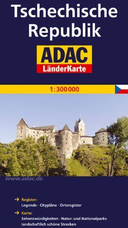 ADAC Kartografie - ADAC Länderkarte Tschechische Republik 1:300.000: Register: Legende, Citypläne, Ortsregister mit Postleitzahlen. Karte: Sehenswürdigkeiten, Natur- und Nationalparks, landschaftlich schöne Strecken - Preis vom 30.09.2026 22:30:23 h