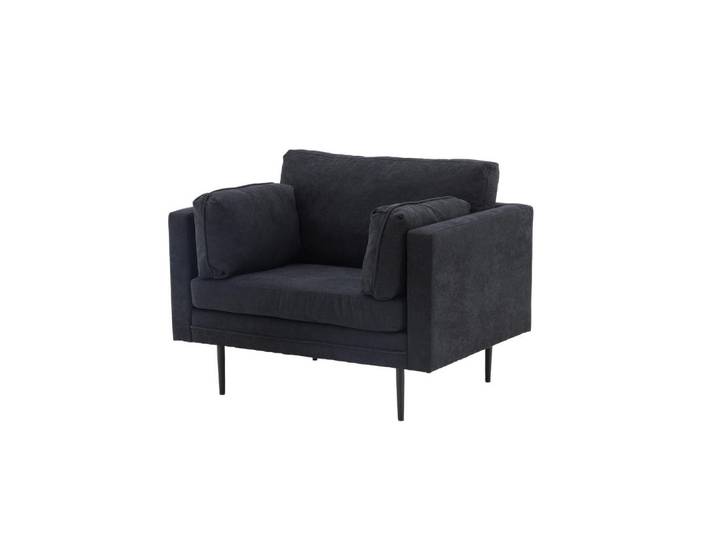 Furnlux Sessel Boom Schwarz 110x90x88 cm, 110x88x90 cm, Wohnzimmer, Sessel, Polstersessel