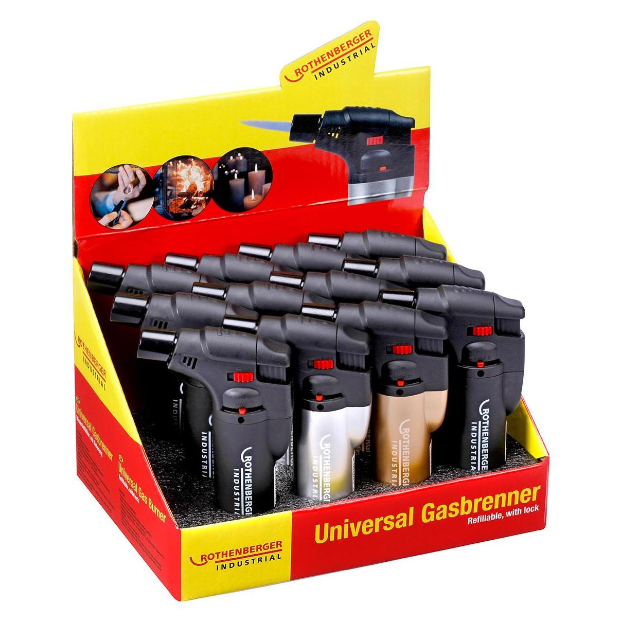 Rothenberger Industrial 12x Universal Gasbrenner (Lötlampe) (1500003544-12)