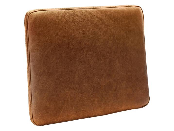 P & B Zierkissen Spring, Cognac, Echtleder, Anilinleder, Füllung: Schaumstoff,Schaumstoff, rechteckig, 52x42x7 cm, Made in EU, hochwertige Qualität, Heimtextilien, Wohntextilien, Kissen, Zierkissen