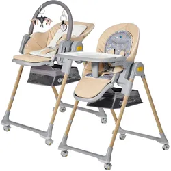 Kinderkraft Hochstuhl LASTREE, beige