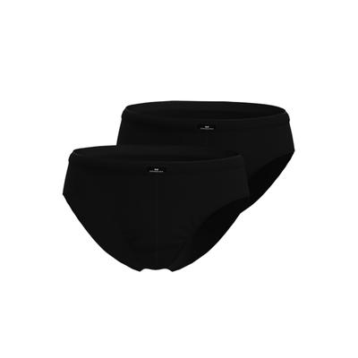 Slip GÖTZBURG "X-Lastic", Herren, Gr. 5, schwarz, dunkel, uni, Single Jersey, Obermaterial: 95% Baumwolle, 5% Elasthan, eng, Unterhosen Slip, kurz, eng, basic, mit Logo, elastischer Bund, Baumwollmix