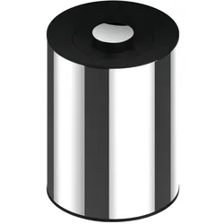 Keuco Plan Abfalleimer mit Deckel 04989170037  5 l, Abfallbehälter / Kosmetikeimer, Standmodell, herausnehmbarer Innenbehälter, Aluminium / Schwarz