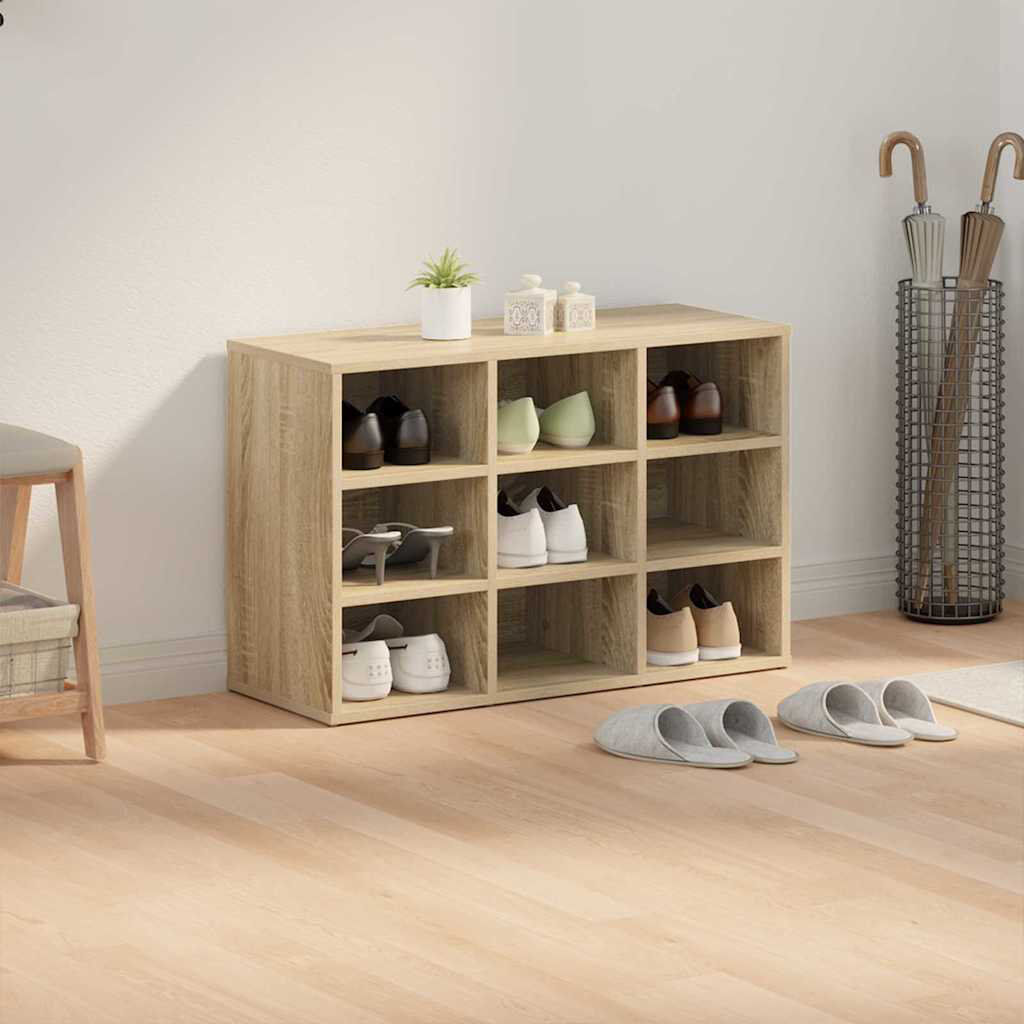 Latitude Run Shoe Cabinet Sonoma Oak 9