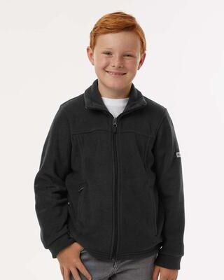 Columbia 212479 Youth Steens Mountain II Fleece Full-Zip Jacket in Black size Large   Polyester