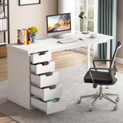 OEM Modern Computer Desk with 5 Reversible Drawers, Storage Home Office Desk, PC/Laptop Desk, Study Writing Table Workstation