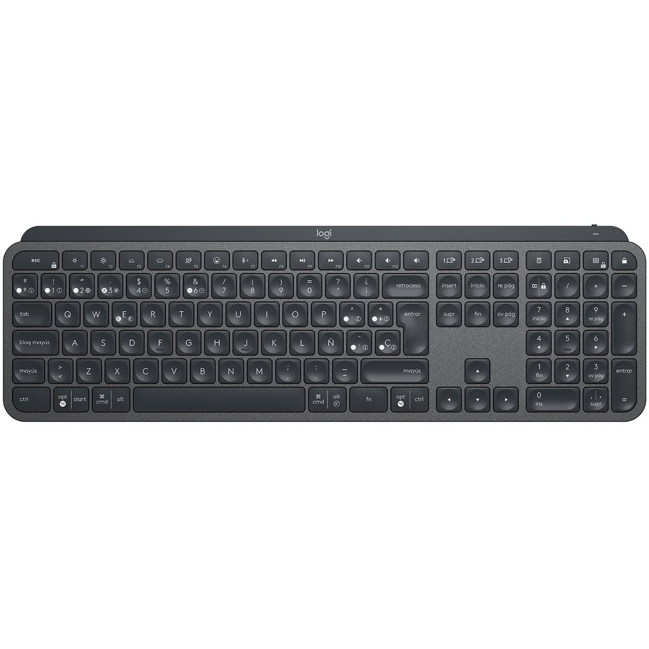 Logitech MX Keys for Business USB 2.4GHz Bluetooth Spanisch grau (kabellos)