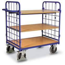 CORDES HAUSSICHERHEIT Etagenwagen - 2 Wände - 3 Etagen - Traglast 500 kg - Ladefläche 800 x 1.200 mm (BxT) sw-800.215