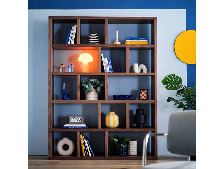 Regal MDF Mitteldichte Holzfaserplatte , furniert Braun/Walnuss 150 x 198cm