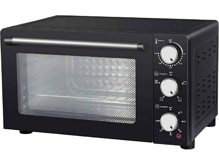 Melchioni Minibackofen ENJOY 24 Elektro belüfteter Ofen 24 Liter, Legierter Stahl 1200W