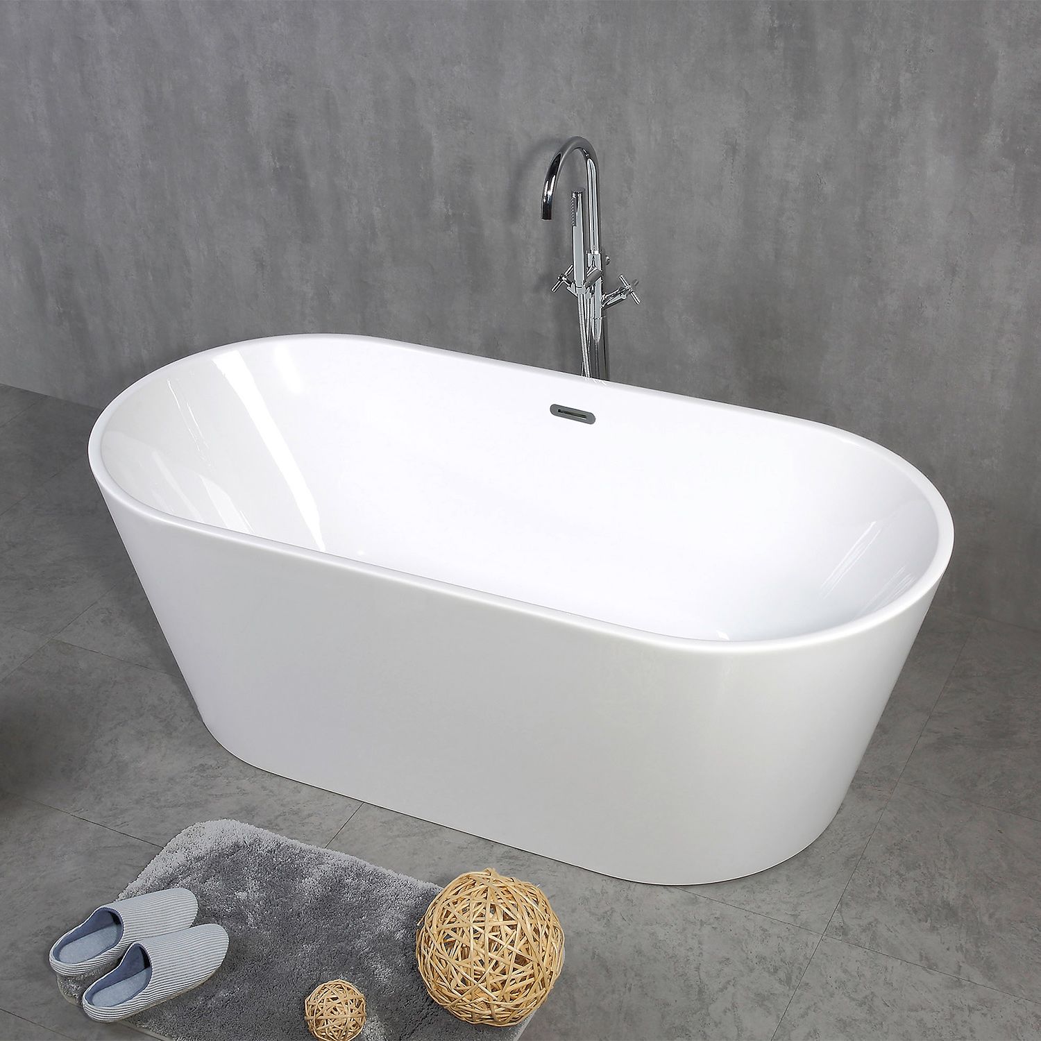 progettobagno Regina freistehende Badewanne 170 x 80 cm