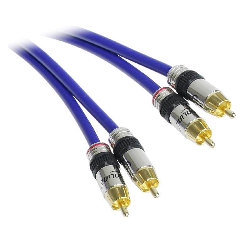 InLine Cinch Kabel AUDIO, vergoldete Stecker, 2x Cinch (1 m, Cinch Kabel) (89701P)