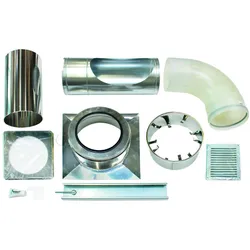Basis-Anschluss-Set 250 mm PP an Abgas 250 mm PP im Schacht