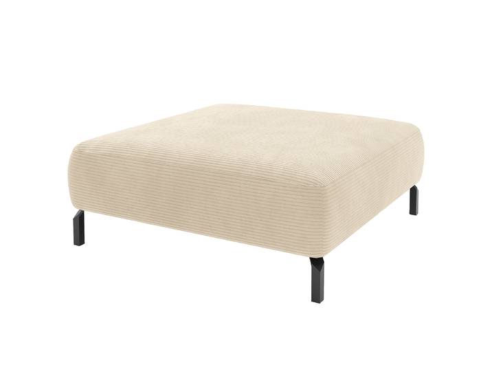 Polsterhocker 46cm Beige Cordstoff Catia: Beige