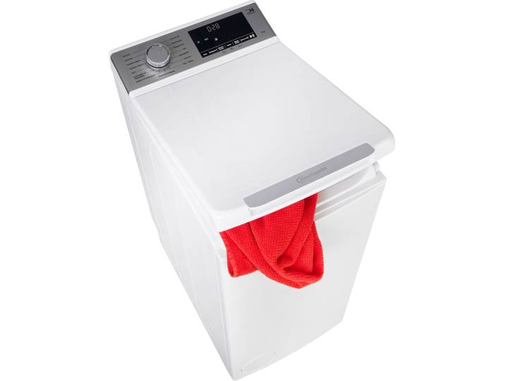 BAUKNECHT Waschmaschine Toplader TBK Super Eco 6B S FF , Energieeffizienz: B, weiß, B:40cm H:90cm T:60cm, Waschmaschinen, FreshFinish - hemmt Gerüche und Knitterfalten mit Hilfe von Dampf, Waschmaschine Toplader