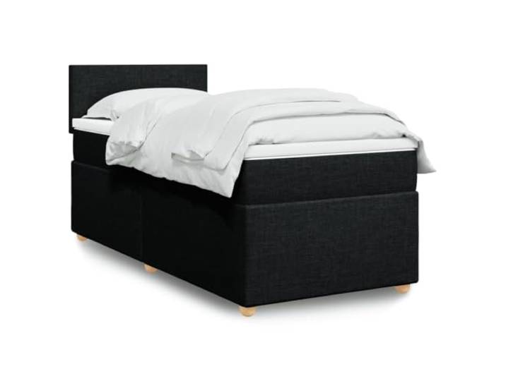 RJPLMFV Lattenrost und Matratze, Taschenfedern, Schwarz, 80 x 200 cm Weicher Polyesterstoff, abnehmbarer Bezug, waschbar, individuelle Unterstützung, reduziert Bewegung