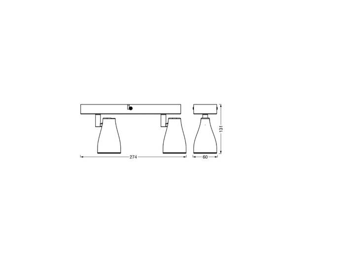 OSRAM Deckenstrahler PEAR, weiß, 2-flammig, GU10-LED 2.700 K PEAR, weiß / opal, Kunststoff