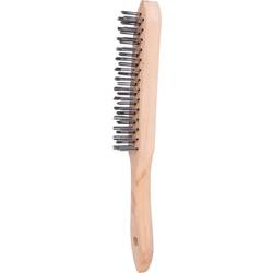 KS Tools 201.2305 Stahl-Handdrahtbürste 3-reihig, 290mm