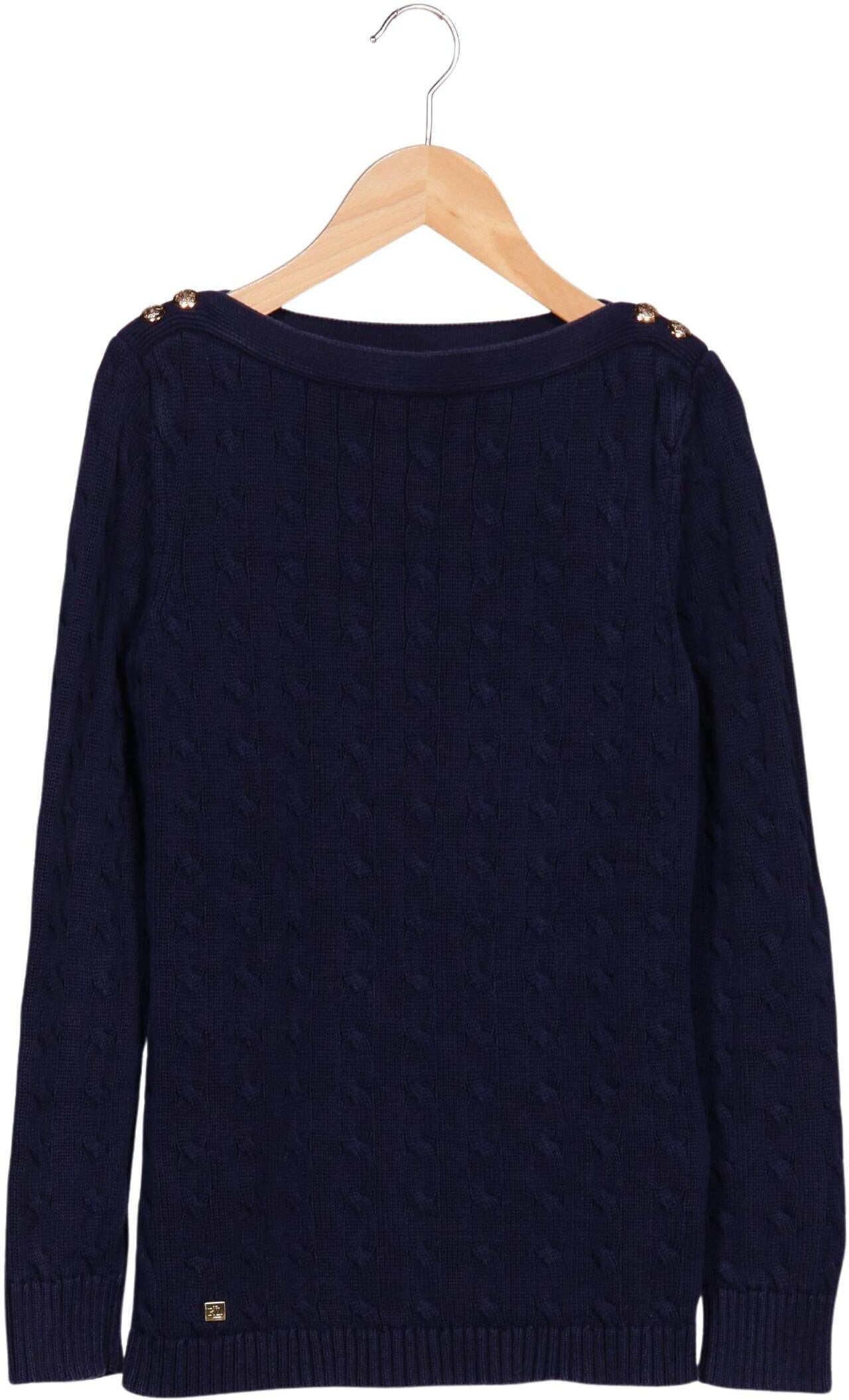Lauren Ralph Lauren Damen Pullover, Marineblau, Gr. M, Baumwolle - Second Hand