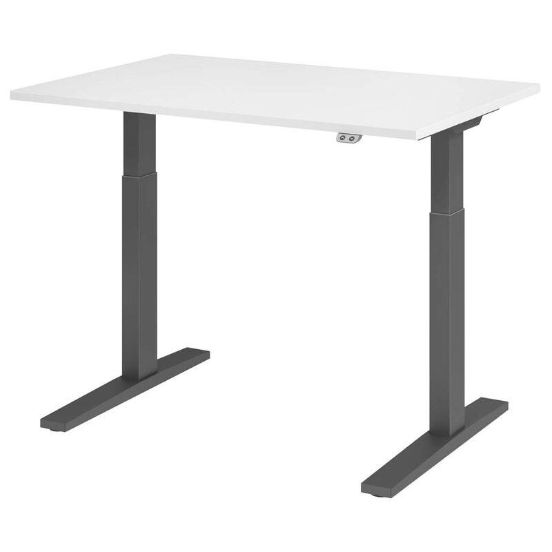 HAMMERBACHER VXMKA12/W/G elektrisch höhenverstellbarer Schreibtisch 70,0 - 120,0 cm - elektrisch Weiß / grafit