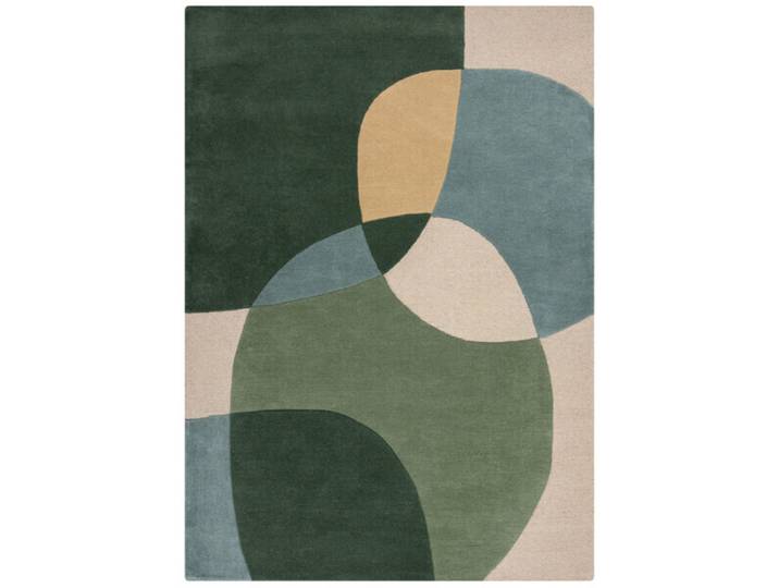 Teppich Hakari blau/grün Anderes Muster Wolle 120 x 170 cm - Teppich
