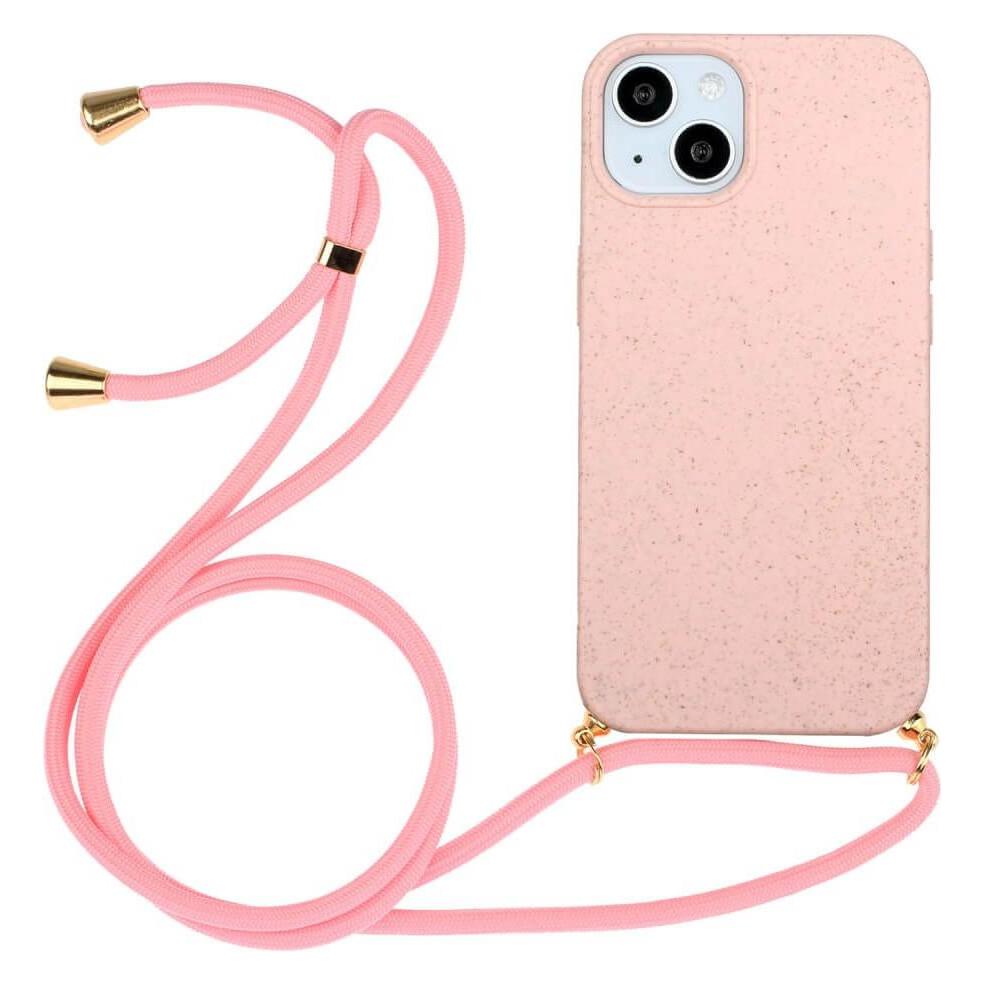 Cover-Discount iPhone 15 Plus - Eco-Friendly Hülle mit Kette rosa (Apple iPhone 15 Plus) (660144199C)