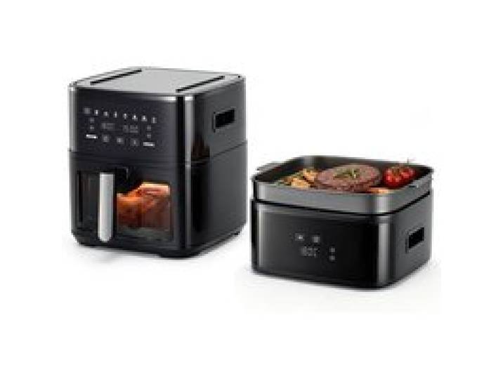 Easy Fry & Grill Air Fryer 8 L 2-En-1 Air Fryer Et Grill 8 Programmes Écran Numérique Sans Huile