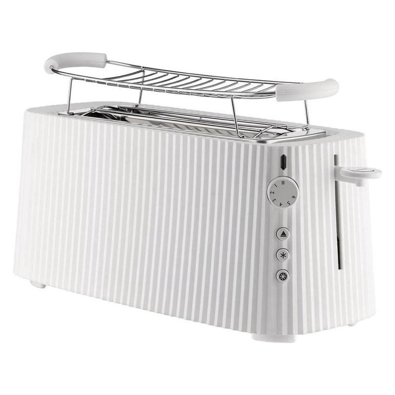 Alessi Plissé Langer Toaster mit Brötchenaufsatz (MDL15W)