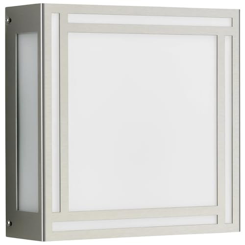 Albert Leuchten moderne vierkante wandlamp van roestvrij staal met LED 10 W, zilver