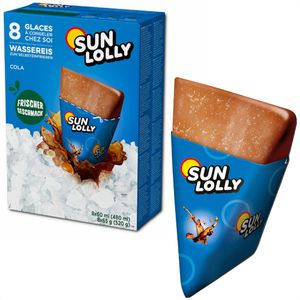 Sun-Lolly Wassereis Cola, je 60 ml, 8 Stück