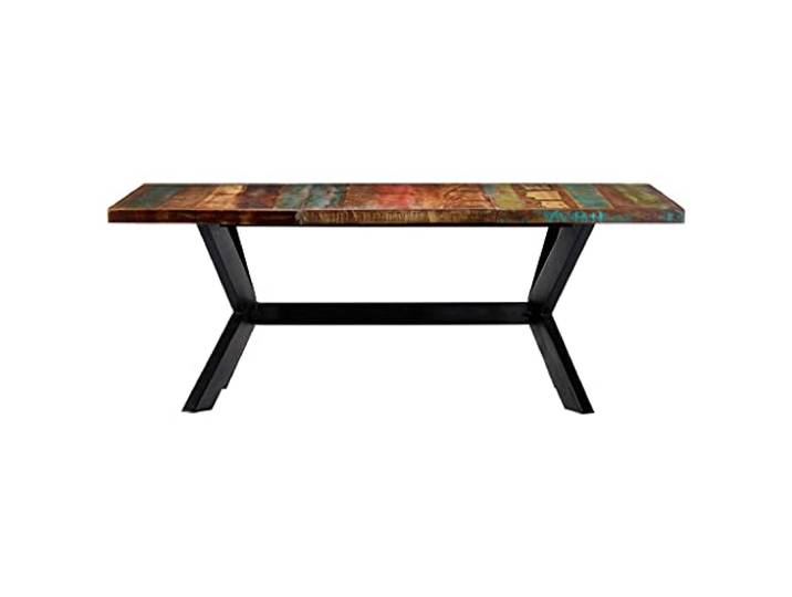 KGHERMDF Esstisch 200x100x75 cm Altholz Massiv Industrie Design, Handgefertigt, Stahlbeine, Stabil, Einzigartig