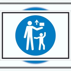 HB-Druck Von Kindern fernhalten Symbol Aufkleber A1 (594x841mm)