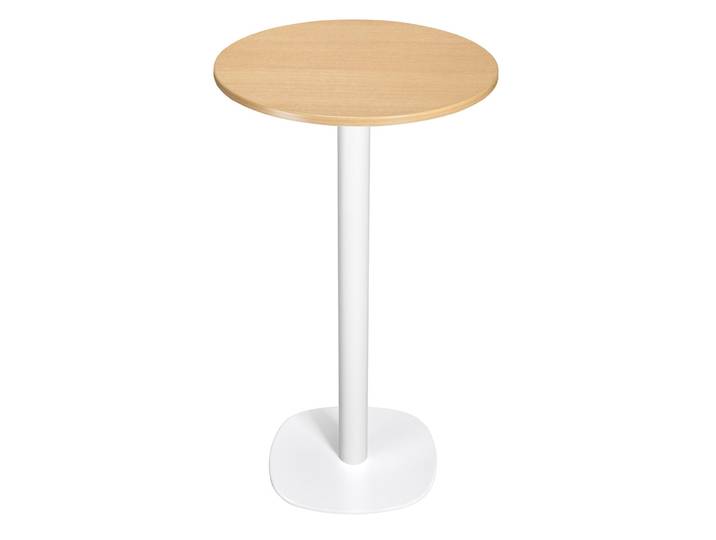 Guéridon Caféteria NewLine rond Ø.60 x H.110 cm - Plateau Hêtre - Pied Blanc
