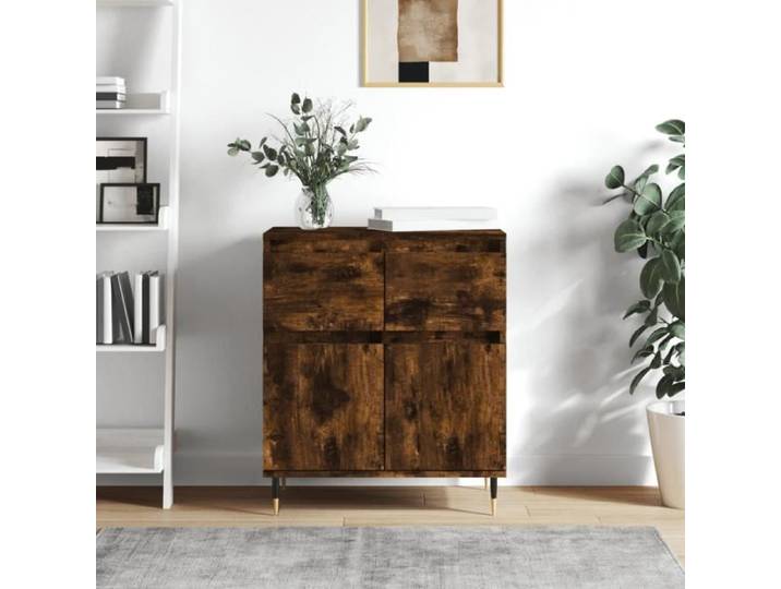 Buffet Chêne fumé 60x35x70 cm Bois d'ingénierie 831113