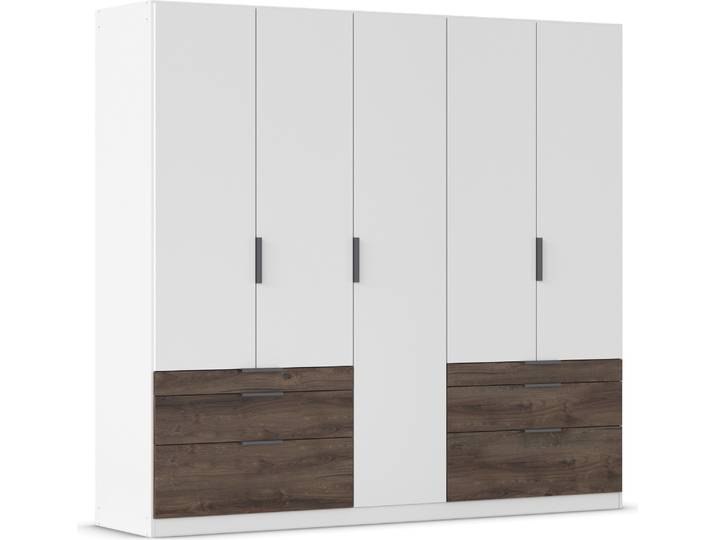 Kleiderschrank RAUCH Koda , weiß (alpinweiß, atlantic oak dunkel), B:226cm H:210cm T:54cm, Holzwerkstoff, Schränke, Kleiderschrank, mit symmetrisch angeordneten Schubladen MADE IN GERMANY