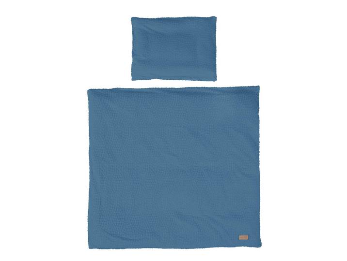 Roba Wiegenbettwäsche 80x80 cm Seashells indigo, Blau, Textil, Füllung: Polyester, 80x80 cm, Schlafen, Babybettausstattung, Babybettwäsche