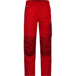 James & Nicholson Unisex Workwear Hose Solid Cargohose JN878 red (27)
