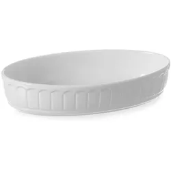16x Ofenform Rustica, oval, weiß, Porzellan, 1 L, 24,5 x 14,5 x 5,5 cm