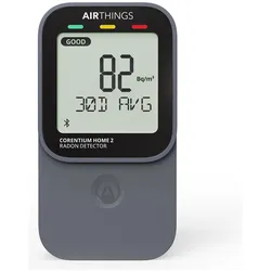 Airthings Corentium Home 2, Thermometer + Hygrometer, Schwarz, Grau