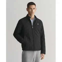 Gant für Herren. 7006340 Schwarzer gesteppter Windbreaker (M), Lässig, Langarm, Recyceltes Polyester, Nachhaltig