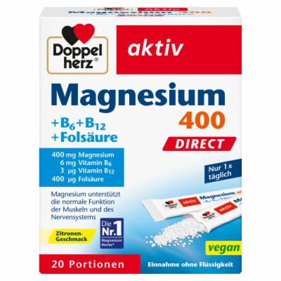 Queisser Pharma GmbH & Co. KG DOPPELHERZ Magnesium+B Vitamine DIRECT Pellets 24 g 01026875
