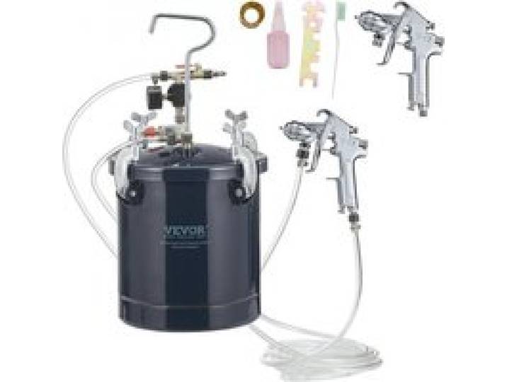 VEVOR Druckbehälter Farbbehälter Sprühfarbe Drucktopf 10 L Drucktank, 60 psi Lackierpistole Farbbehälter Φ 52 x 32 cm Spray Paint Pressure Pot Tank Paint Container Farbspritzpistolen Lacken, Flecken